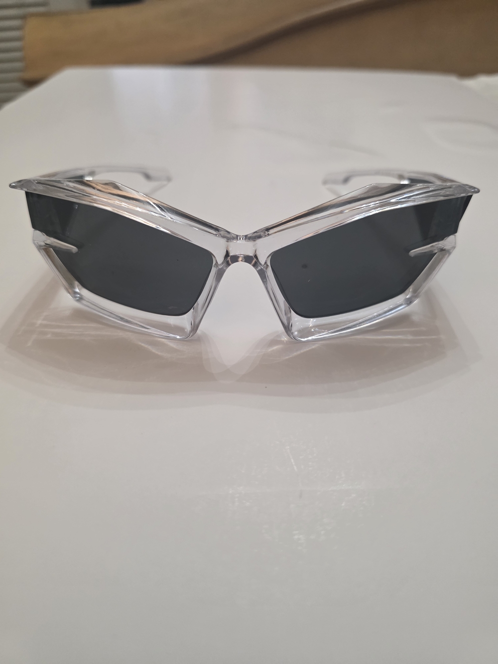 Clear Frame Black Lens Sunglasses - Stylish UV Protection